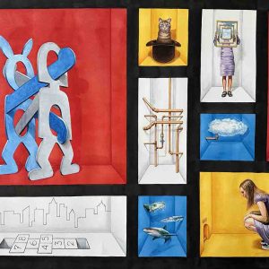 From the series: Alice, 2023 Watercolor on Paper 27 1/2 x 39 3/8 x inch